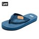 Lee人字拖男2025夏季新款休閑軟底拖鞋百搭戶(hù)外防滑沙灘涼拖鞋男 暗藍色 44