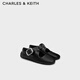 CHARLES&KEITH交叉帶平底瑪麗珍鞋芭蕾舞鞋生日女神節禮物送女友CK1-70580264 Black黑色 38 （245）