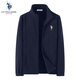 U.S. POLO ASSN.衛衣男保羅戶(hù)外沖鋒內膽抓絨上衣外套運動(dòng)衣服男裝 藏青 XL 