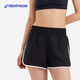 迪卡儂運動(dòng)短褲健身快干透氣寬松輕盈基礎款三分松緊女-5156927
