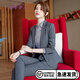 造夢(mèng)伊人職業(yè)裝女裝套裝新款小西裝女正裝前臺(tái)工作服西服外套面試OL工裝套裝 灰色西裝+褲子+襯衫 S