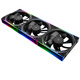利民（Thermalright）TL-M12-S 12CM風(fēng)扇 1500轉(zhuǎn)速PWM S-FDB 軸承 幻彩無限鏡框 12cm機箱風(fēng)扇 TL-M12QR X3【拼接款反葉黑色三聯(lián)包】