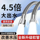 九牧王花灑軟管不銹鋼大流量淋浴噴淋管大口徑通用淋雨洗澡水管噴頭配件 銀色【2.0米防爆加厚軟管】