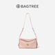 BAGTREE【明星同款】包包樹(shù)奶盒包植鞣皮單肩斜挎腋下通勤Hobo枕頭女士包 水霧粉-小號【雙磁吸款】 高級小眾