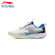 LI-NING KIDS李寧兒童跑步鞋男童2025夏季新款男大童網(wǎng)面透氣輕質(zhì)青少年運(yùn)動(dòng)鞋 標(biāo)準(zhǔn)白/深航艦藍(lán) （單網(wǎng)--夏款） 38