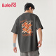 班尼路（Baleno）純棉t恤男夏季港風(fēng)潮流青少年2025新款重磅復(fù)古休閑男士短袖百搭