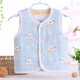 韓貝蓓 嬰兒背心寶寶馬甲春秋新生兒外出服兒童棉紗布馬夾衣服 MJ50 小狗藍59碼
