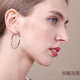 妙奕嘉耳環(huán)女耳飾生日禮物女送老婆耳釘純銀2025新款925銀耳釘女生耳墜 925銀針大耳圈直徑【40mm一對】