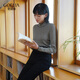 歌莉婭   羊毛打底毛衣  11CC5J090 18S杏黑間條 XS