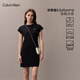 Calvin KleinJeans【防曬】25夏季女士ck休閑氣質(zhì)通勤針織短袖連衣裙47AB010 UB1-太空黑 S