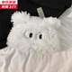 槿城可愛(ài)卡通小狗帽子女秋冬長(cháng)耳朵加厚包頭套頭帽保暖毛絨雷鋒帽M153 白色 均碼【54-59cm】