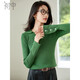 初申春秋針織衫女曠野美拉德V領(lǐng)開(kāi)叉紐扣修身顯瘦毛衣針織衫S143Z3036