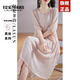 拉倫菲韻高端品牌 真絲連衣裙女2025夏季新款氣質(zhì)100%桑蠶絲重工刺繡長裙 杏粉色（100%桑蠶絲） XL 【116-125斤】