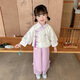咭卡咭為女童國(guó)風(fēng)套裝漢服春秋2025新款洋氣小女孩衣服兒童中式唐裝兩件套 紫色 常規(guī) 春秋 110 cm碼建議3-4歲(身高105左右)