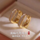 雍杰方形幾何耳環(huán)女潮流輕奢氣質(zhì)高級(jí)感小眾耳飾耳釘送女友生日禮物 方形耳扣金色G228