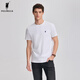 POLOWALK男式短袖圓領(lǐng)T恤2025夏季新品休閑打底衫潮流上衣短T 白色 L /175