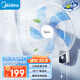 美的（Midea）壁扇16寸壁掛電風(fēng)扇輕聲宿舍搖頭商用掛墻風(fēng)扇食堂大風(fēng)力工業(yè)壁扇搖頭牛角扇 FWA40UA