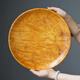 漁者讀木金絲楠木果盤(pán)子大葉楠水果盤(pán)干果盤(pán)實(shí)木工藝禮品家居擺件圓型碟子