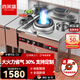 喜萊盛 猛火灶商用飯店廚房灶臺燃氣灶商用單灶設備酒店食堂雙灶煤氣液化氣天然氣不銹鋼爆炒爐 0.9米單炒單溫灶 標配熄保