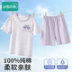 冰雪木棉兒童睡衣女童夏季純棉A類薄款套裝短袖短褲圓領(lǐng)家居空調(diào)服兩件套