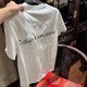 CALVIN KLEIN JEANS/CK【多尺碼選擇】純棉短袖男女同款夏季2025新款K刺繡字母百T恤 短袖浮雕 白色 ?Calvin Klein XL ?Calvin Klein