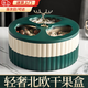 OIMG北歐輕奢果盤收納盒創(chuàng)意糖果盤帶蓋分格家用零食瓜子盤干果客廳QC 雙層干果盤【龍膽綠+漢白玉】 三分格