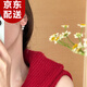 顏如飾999銀小眾鈴蘭花蝴蝶結(jié)耳釘甜美耳墜彎鉤耳環(huán)送女友生日禮物 E3351足銀鈴蘭花耳釘
