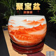 景德鎮陶瓷聚寶盆大口徑瓷罐風(fēng)水缸魚(yú)缸山水中式客廳裝飾品擺件 正品【陶瓷聚寶盆】-中國夢(mèng)