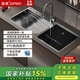 碟美x5+加大550水槽洗碗機水槽一體全自動(dòng)家用嵌入式免安裝小型洗炒鍋大容量除菌烘干可洗水果蔬菜 X5+款洗碗機  超聲波 銀色 左邊洗碗機