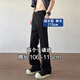 酷萬(wàn)190美式微喇加長(cháng)牛仔褲男款瘦高個(gè)子夏薄款vibe黃泥直筒男生褲子 【超長(cháng)】黑色 【1015】 M 【110斤左右】