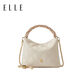 ELLE女包新款鏈條手提包小香風(fēng)高級感單肩斜挎包生日禮物24557 白色