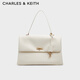 CHARLES&KEITH大號kerry郵差包大容量腋下包包女包生日新年禮物CK2-20782514 Cream奶白色 大包