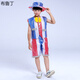 布魯丁環(huán)保服裝兒童時裝秀男生環(huán)保服裝兒童時裝秀幼兒園手工材料diy衣 紅色男款短褲 150 cm
