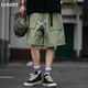 LOMBT美式工裝短褲男春夏季寬松休閑運(yùn)動復(fù)古五分中褲MT01淺軍XL