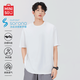 名創(chuàng)優(yōu)品（MINISO）索羅娜涼感t恤男夏季新款圓領正肩7A抗菌防螨親膚短袖 白 L