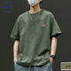 JEANSWEST CLUB真維斯t恤男款幸運(yùn)印花半袖青少年夏季大碼男裝正肩純棉短袖