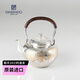 GINSENDO 銀川堂日本純銀壺原裝進(jìn)口手工S999泡茶燒水壺奢華茶具禮品送禮 純銀櫻花燒水壺OK型 813g 1300ml +證書(shū)+禮盒
