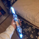 贊尼雙頭伸縮光劍正版雷騰聲光劍手指旋轉(zhuǎn)七彩音效激光劍男孩玩具禮物 雷騰光劍藍(lán)金【6色燈光+充電線】 炫酷雙刃伸縮旋轉(zhuǎn)