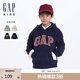 GAP【大小童同款】男女童2024初秋新款logo連帽衛(wèi)衣兒童裝646085