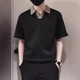 倉(cāng)石一樹(shù)短袖polo衫男士夏季潮牌痞帥寬松休閑2025新款時(shí)尚百搭翻領(lǐng) 黑色 XL