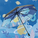 紅葉（Hong Ye）插畫禮品雨傘女遮陽傘晴雨兩用折疊傘防曬防紫外線十二星座太陽傘 水瓶座