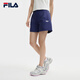 FILA 楊冪同款|斐樂官方女裝梭織短褲2025夏季新款時(shí)尚簡約休閑三分褲 燈塔藍(lán)-BU M 165/66A/M