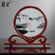 蘇宏蘇繡文創(chuàng)雙面繡熊貓中國(guó)風(fēng)特色送外國(guó)人高級(jí)感喬遷新居禮物擺件 小橋流水(蘇州發(fā)貨） 蘇繡手工刺繡