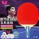 蝴蝶5星級乒乓球拍【雙面反膠】專業(yè)級比賽拍子TBC501-直拍/單 含拍包