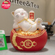 十號(hào)公館躺賺招財(cái)貓擺件元寶存錢罐店鋪收銀臺(tái)辦公室前臺(tái)裝飾開業(yè)喬遷禮物 大號(hào)紅色長(zhǎng)27.5寬17.5高31.5厘米
