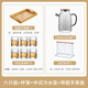 禾艾蘇（heisou）高顏值樹(shù)紋杯耐熱玻璃杯家用水杯牛奶杯咖啡杯紅酒啤酒杯透明杯子 水杯6只+1.5L木蓋水壺+杯架+茶盤(pán)