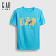 Gap男童2025夏季新款趣味印花logo純棉短袖T恤兒童裝美版781868 天藍(lán)色 160 /80(14歲以上)