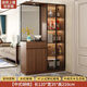 閑情雅舍屏風(fēng)隔斷柜2026客廳進(jìn)門(mén)遮擋入戶(hù)鞋柜一體儲物門(mén)廳柜中古風(fēng)玄關(guān)柜 中式胡桃色A9款-長(cháng)120寬35高210cm
