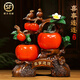 聚善緣喜事連連柿子擺件喜鵲招財(cái)客廳入戶玄關(guān)電視柜裝飾品喬遷新居禮物 順豐 喜事連連彩繪紅色 高約36cm