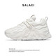 莎萊茜（SALAXI）2025秋冬季新款時(shí)尚潮牌老爹鞋厚底增高跑鞋運動(dòng)休閑鞋男女同款 白色 40 男款